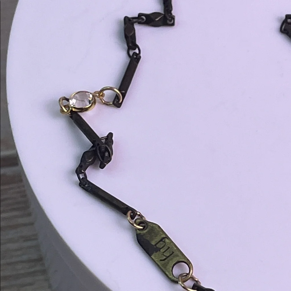 Holly Yashi Black & Crystal Bezel Necklace & Earrings Set